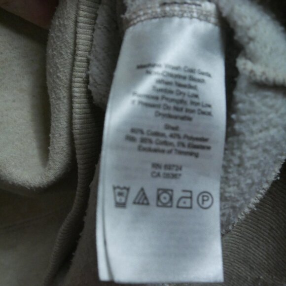 Columbia Mens Cream Pullover 1/4 Zip M Cotton Blend Sweatshirt Mock Neck - Picture 10 of 16